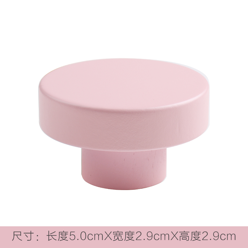 现代简约半圆实木拉手儿童房一门到顶衣柜门柜子抽屉原木木质把手