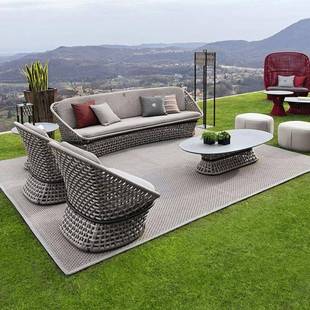 时阳尚防户外藤编沙272发欧简约休闲北水防晒庭院台酒店花园户外