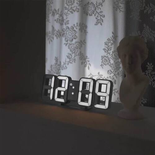 ins创意桌面台钟夜光led数字钟简约风闹钟电子钟床头挂钟智能现代