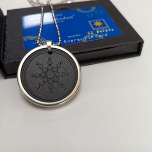 Quantum Pendant圆形太阳花金属框项链金属链火山石吊坠百搭饰品