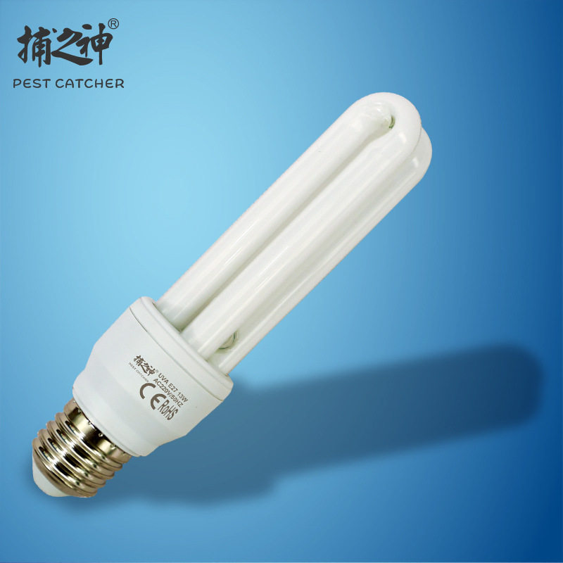 捕之神灭蚊灯管13W高效E27接口通用型灯管蓝紫光诱虫灯管灭蝇灯管图片