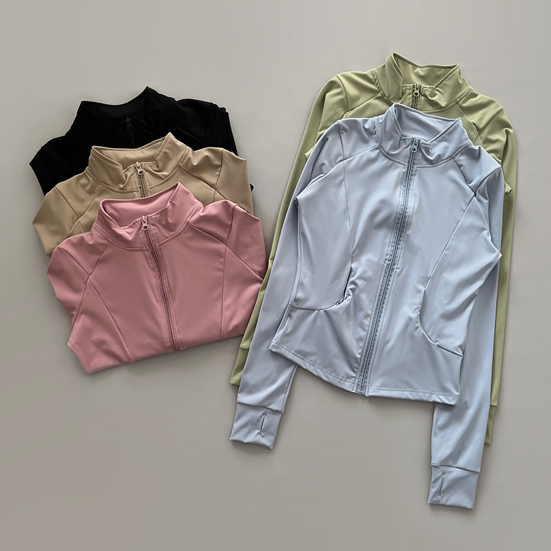 健身外套女夏季紧身速干防晒薄款上衣长袖专业跑步运动训练瑜伽服