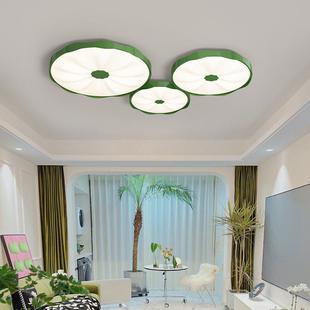 全光客厅灯现d顶代简约北欧le温馨卧室灯全光6135谱护眼吸灯荷谱