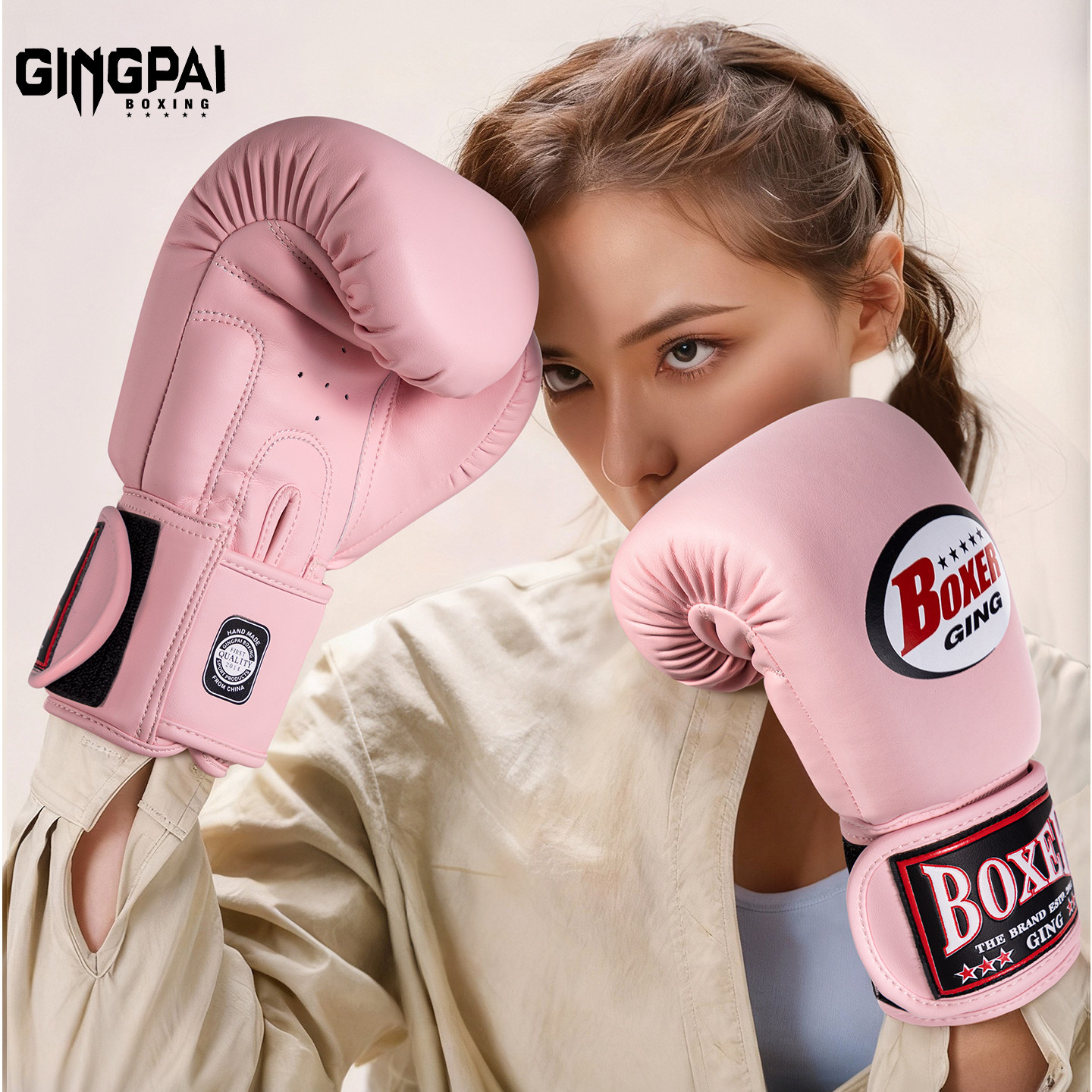 专业拳击手套成人男女泰拳散打搏击超纤皮拳套打沙袋实战格斗加厚