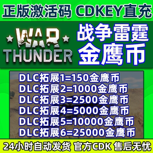 战争雷霆 金鹰币精英币充值兑换码激活码CDKeyWarThunder官方正版