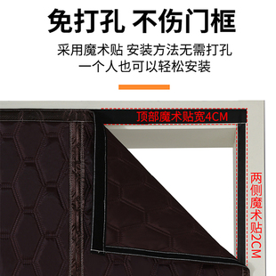 保暖门帘挡风隔热家用加厚保温棉门帘厨房卧室隔音隔断门帘子 冬季