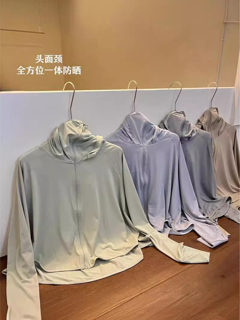 可拆帽黑胶檐斗篷短款外套衣凉感轻薄透气夏季新品款式