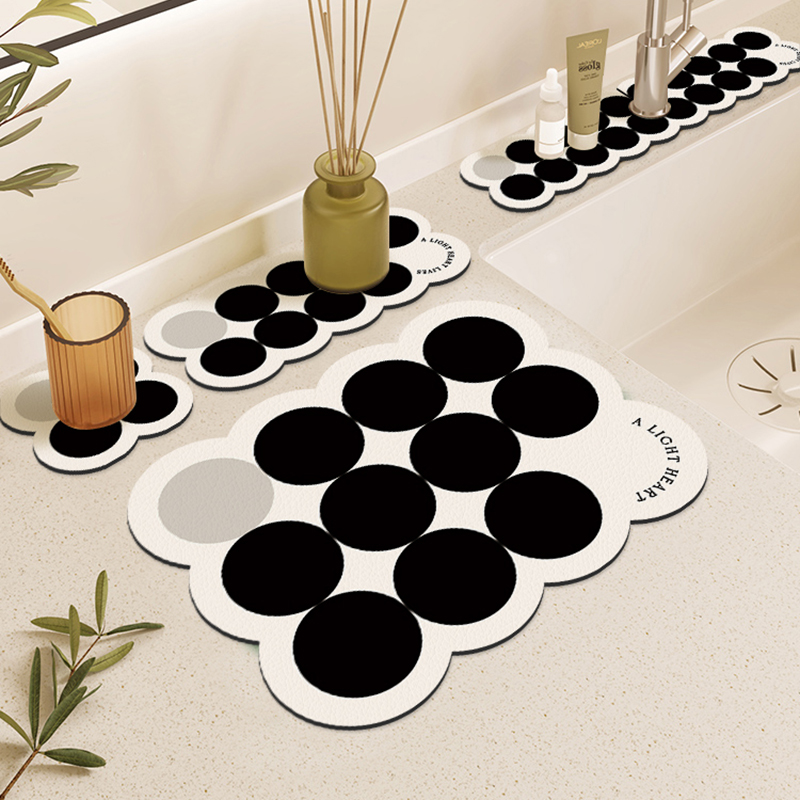 沥水垫软硅藻泥台面套装