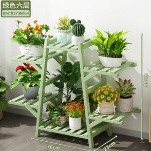 置物架家用多层室内室外花盆架实木多肉绿萝花架子 阳台花架落地式