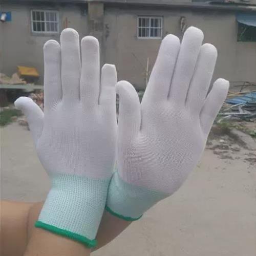 夏季超薄款尼龙丝工作白手套劳保防护手套