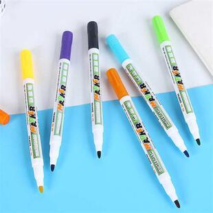 水性白板笔 智牌125白板笔 儿童彩色可擦细头小号H黄色白板笔绿色