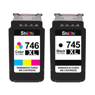 时至745墨盒适用佳能MG2470 2570 2970 TS3170 IP2870 MX497 MG3070打印机 canon746XL可加墨水连供连喷pg745