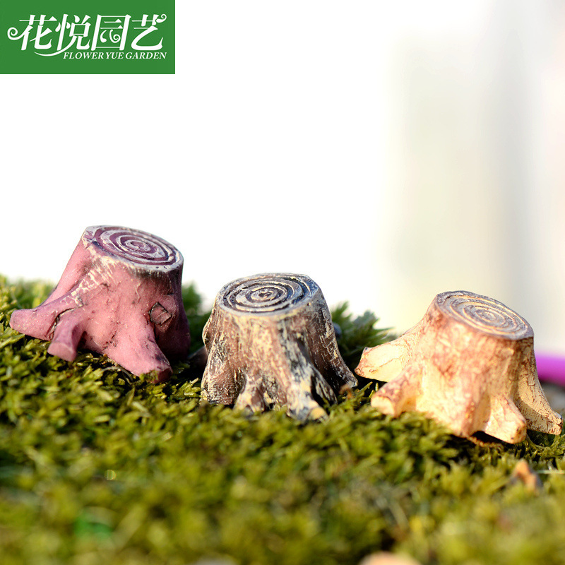来样可加工zakka摆件 小树桩 树墩 树脂创意工艺摆件 苔藓微景观