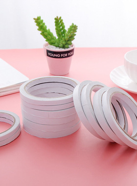 薄利多销厂家直销双面胶约12m长宽8mm双面胶透明白色强力胶带办公