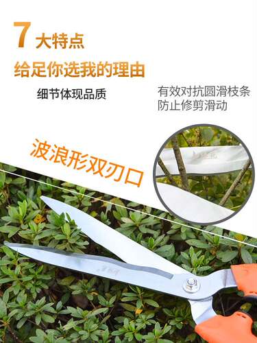 园艺花剪绿化大剪刀园林草坪绿篱剪强力可伸缩篱笆剪修剪树枝剪刀