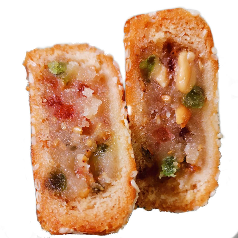 老北京馅饼麻饼芝麻红枣蓉夹心月饼五仁传统糕点心零食枣泥