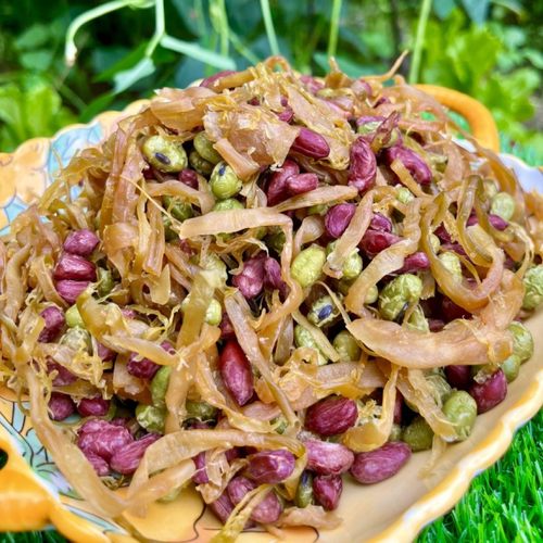 青豆笋丝笋干即食零食下酒菜豆子花生农家特产水煮五香豆包邮