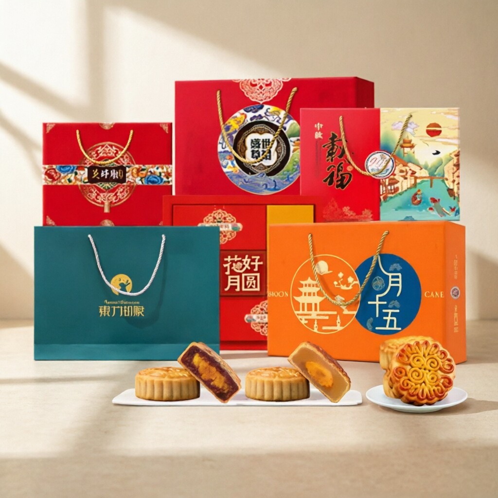 中秋月饼礼盒装 广式蛋黄莲蓉传统五仁 多口味企业公司福利团购图片