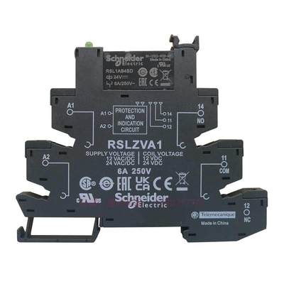 施耐B德1薄片型继电器RSL1PVBU(RSLZVA1+RSLAB4D) 24DC 螺钉端子