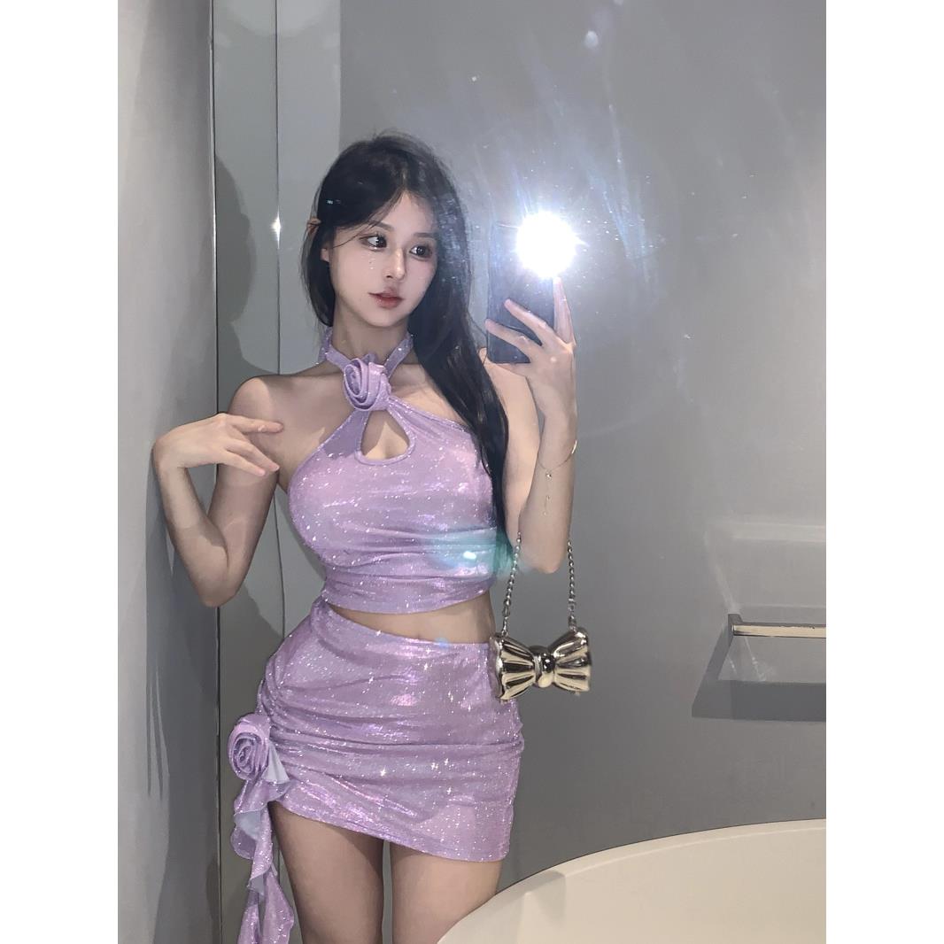 立体花朵辣妹套装女2024