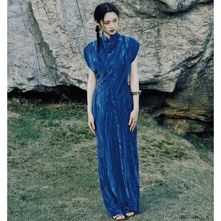 新中式2024新款改良旗袍裙女新娘订婚宴会敬酒服日常可穿无袖长裙