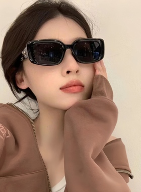 森蓝家欧美方形流星复古墨镜女韩版方圆脸显瘦高级感新款太阳镜