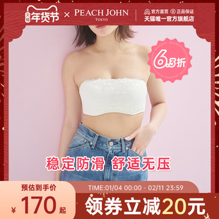 PEACHJOHN蜜桃派女士可拆卸肩带软钢圈安心文胸无肩带抹胸蕾丝