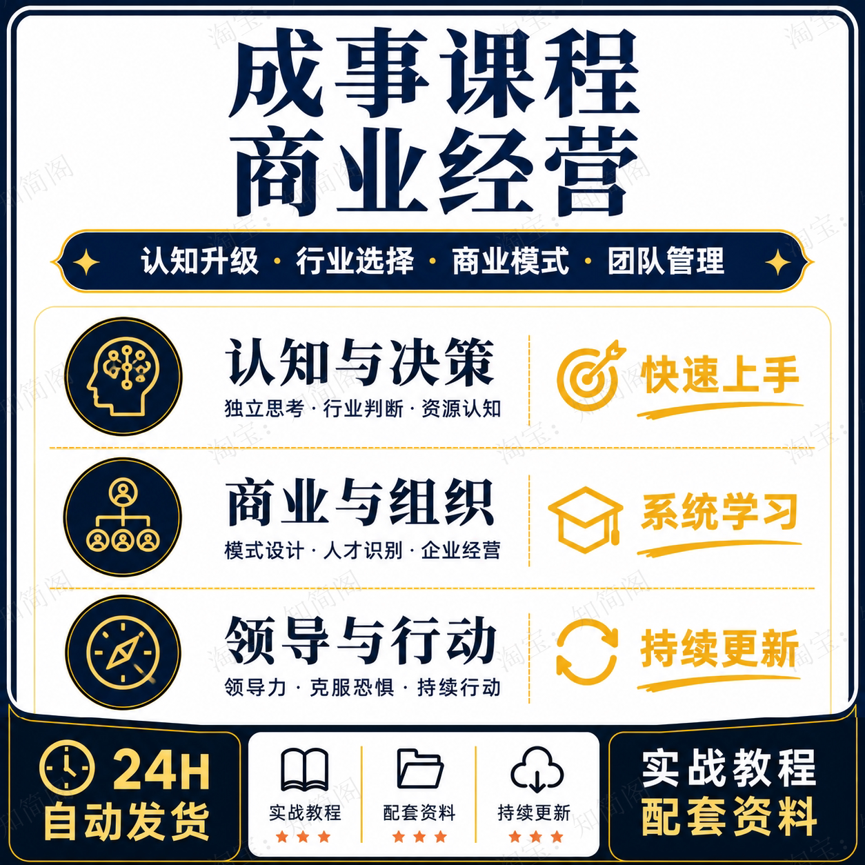 成事三十六计认知升级商业模式团队管理创业经营领导力课程