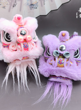 国潮迷你南狮摆件佛山醒狮文创