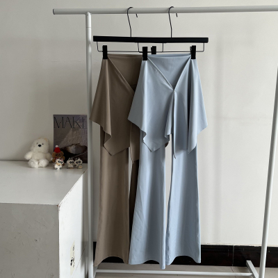 两件套高腰裸感瑜伽裤女 微喇叭裤带屁帘可外穿跑步运动健身裤