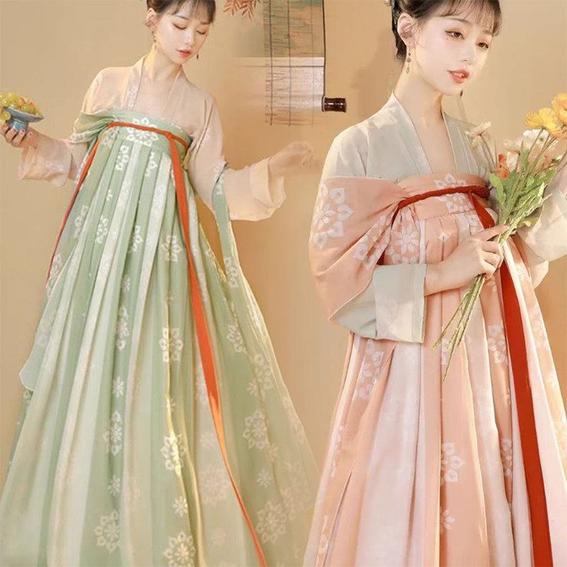 唐制古装出租齐胸襦裙超仙仙女风舞蹈演出七夕走秀个性写真摄影