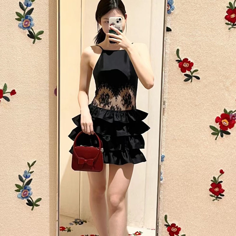 【高品质】shushu美式复古开叉高腰牛仔半身裙tong小个子显瘦sst