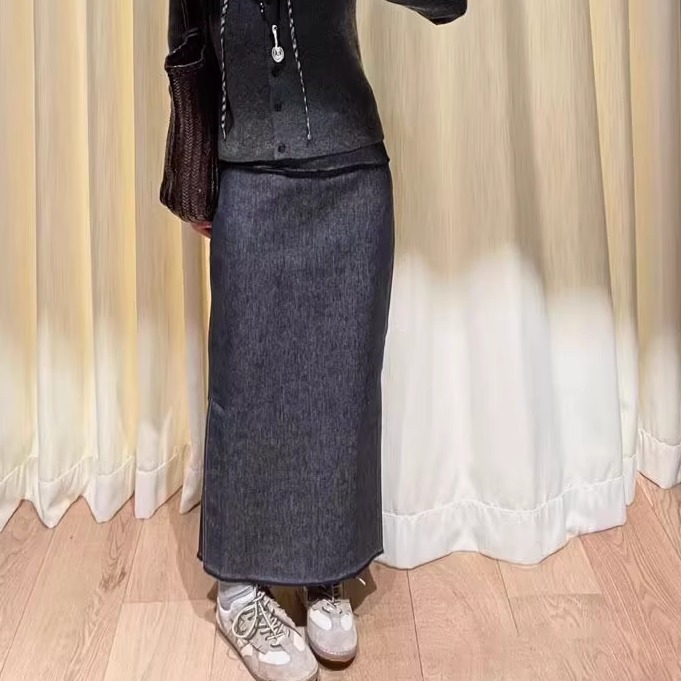 【正确版】】MARCHEN百搭古书店半裙通勤侧双开衩半身裙