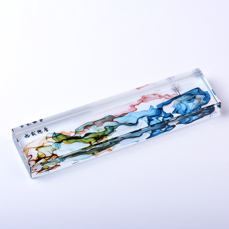 创意水晶玻璃镇尺压书