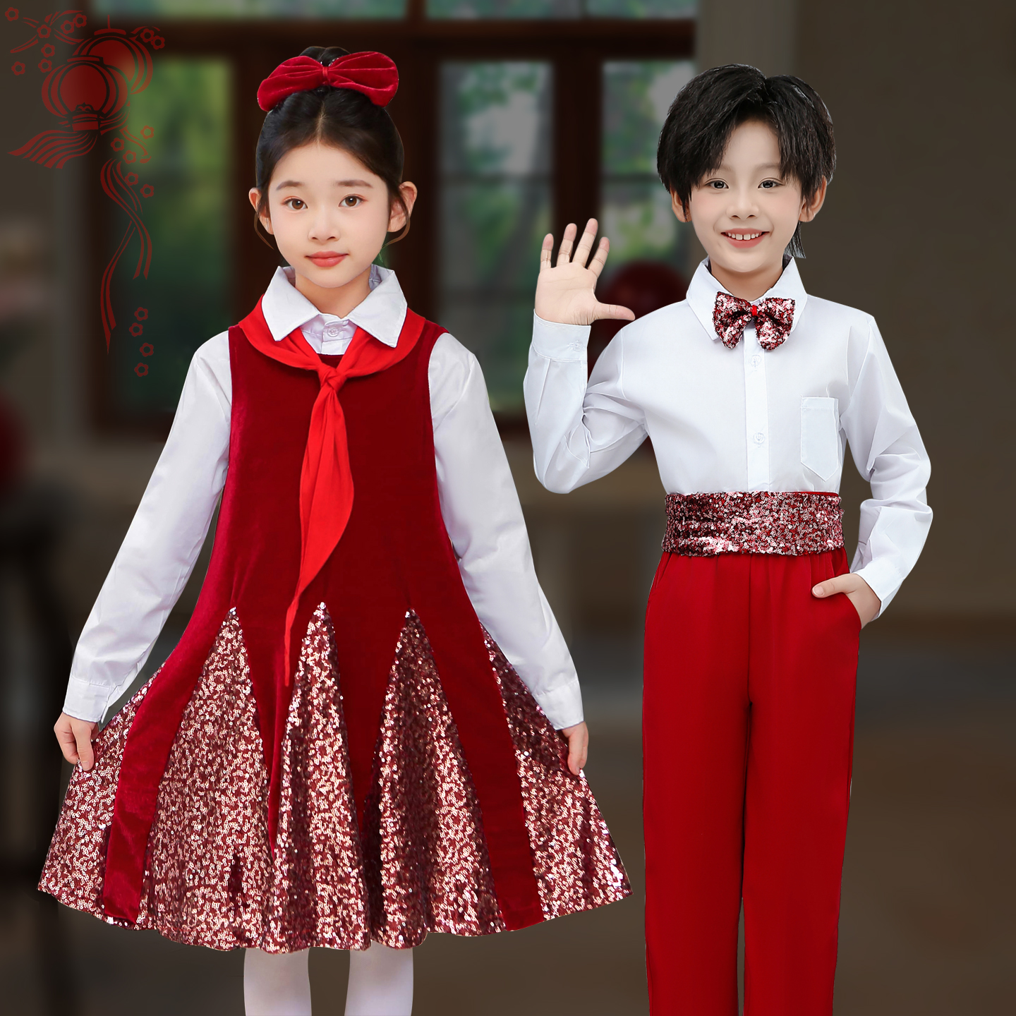儿童演出服学生大合唱朗诵表演服