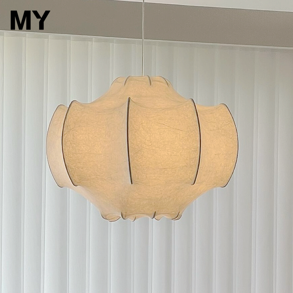 侘寂风复古蚕丝吊灯客厅