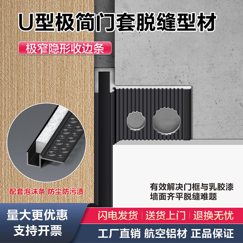 好运线门套工艺缝收口铝合金型材图片