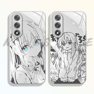 2高级感新款 渐变1加Ace3Pro孤独摇滚ACE6T二次元 男防摔女玻璃套 手机壳竞速版 线稿波奇酱适用一加Ace5至尊版