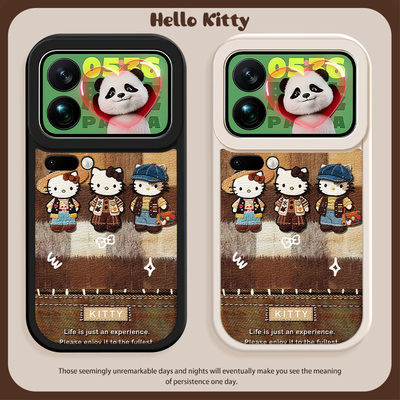 秋冬Kitty适用小米17PROMAX手机壳1514新款13高级感12Ultra11青春版小众小羊皮10s防摔全包潮流硅胶保护套