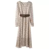 B карликовые цветочные с длинными рукавами игра весна новая V-образная выемка High Waissts