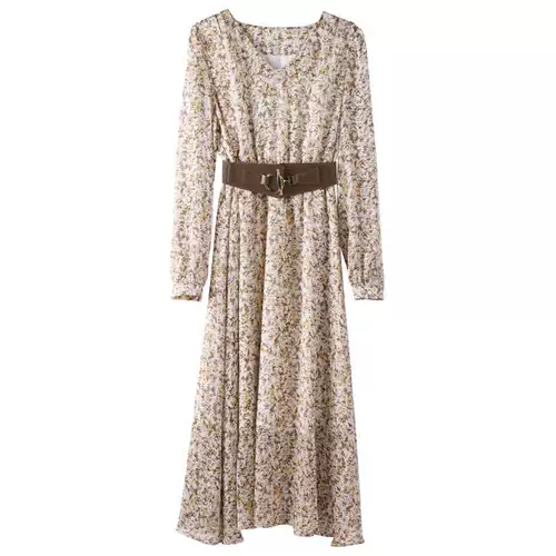 B карликовые цветочные с длинными рукавами игра весна новая V-образная выемка High Waissts