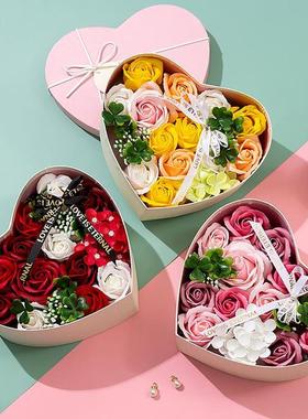 Hug Bucket Round Flower Paper Box  Soap Flower Packing Set