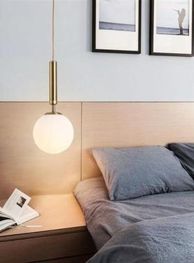 Modern Glass Ball Led Pendant Lamp Fixtures Bedside Gold Ind