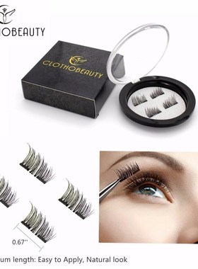 CLOTHOBEAUTY Magnetic Eyelashes with 2 Magnets, Handmade No