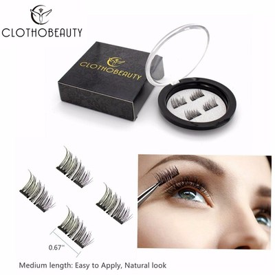 CLOTHOBEAUTY Magnetic Eyelashes with 2 Magnets, Handmade No