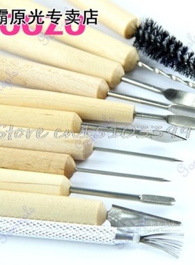 11Pcs Wood Handle Wax Pottery Clay Sculpture Carving Modelin