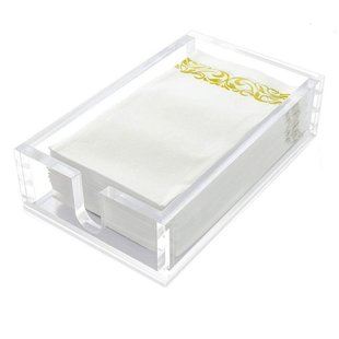 Acrylic Guest Towel Napkin Holder, Clear Bathroom Paper Hand