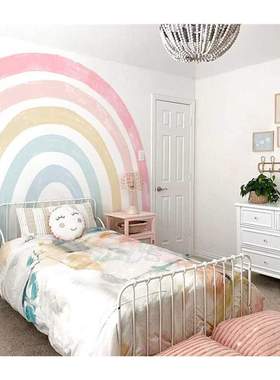 Lrge Rinbow Wll Sticker Ins Style Bedroom Sticker Childre