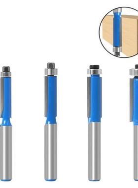 1Pc 8mm Shank Double-edged Trim Router Bit with Bearing for