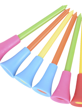 30PC  83mm Multi Color Plastic Golf Tees Durable Rubber